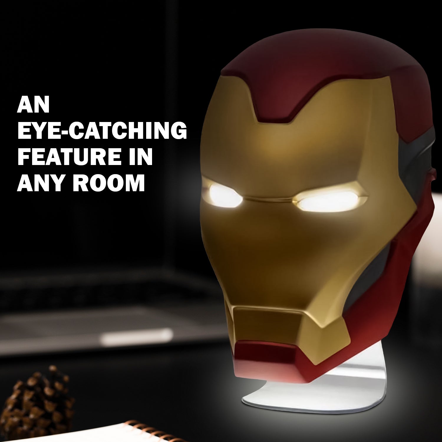 LED Iron Man mask wall light for kids and adults