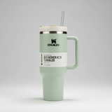Large capacity straw tumbler for travel and office