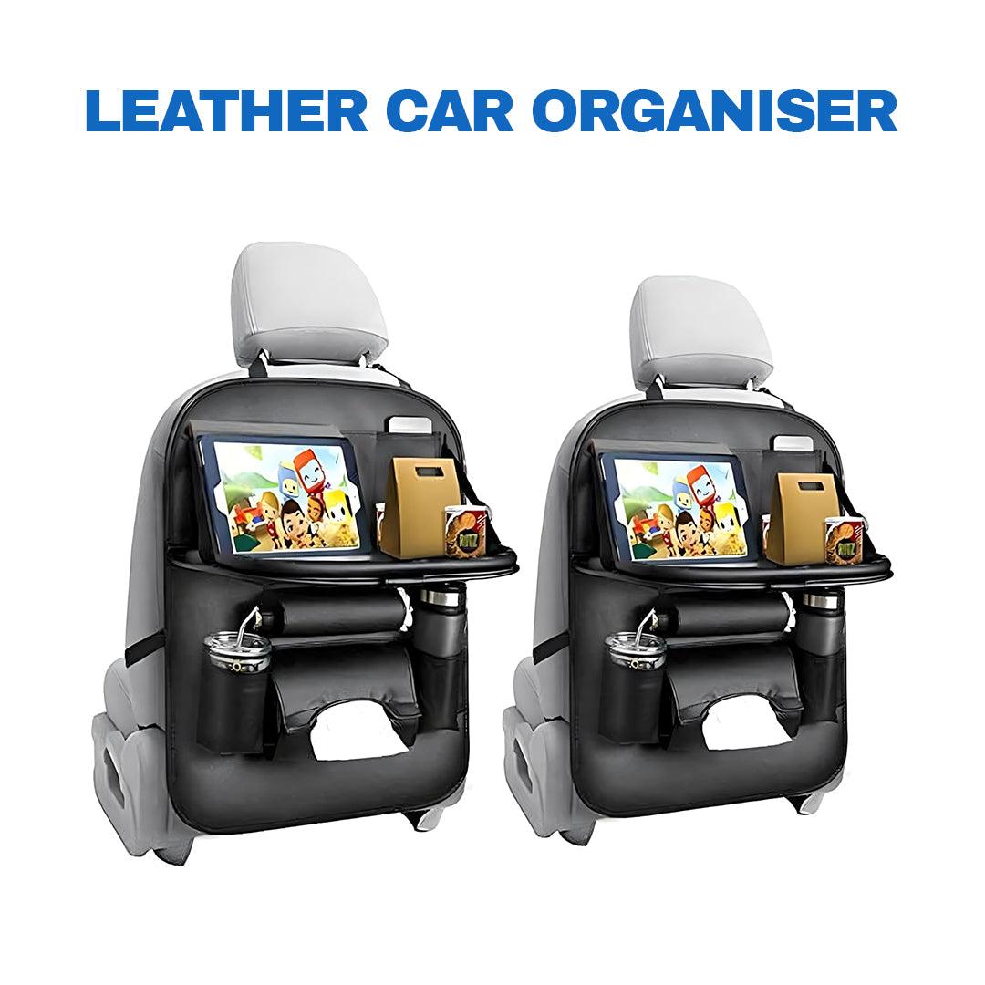 Car Back Seat Organiser - Leather Car Organiser Bag | Premium Quality