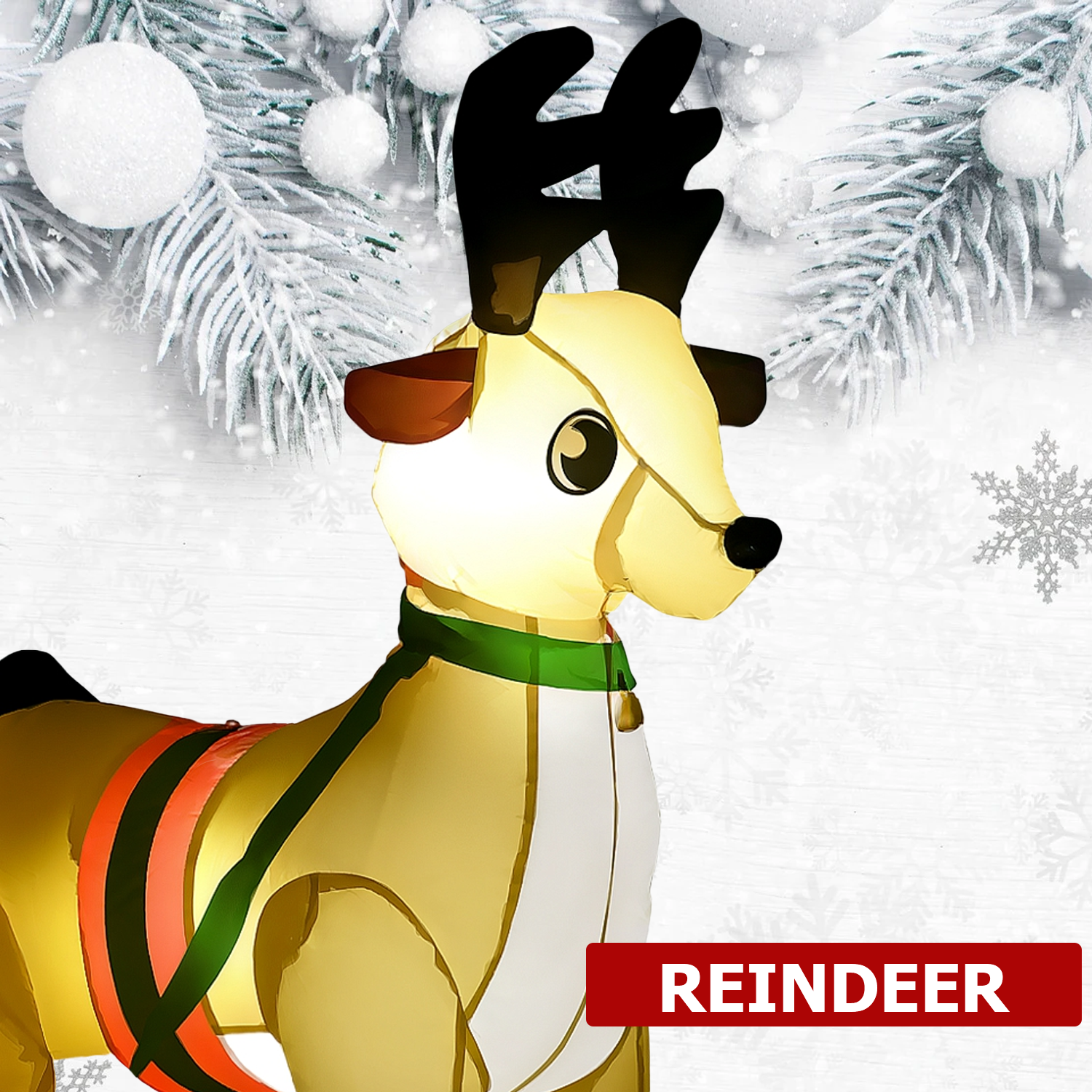 Lighted inflatable Santa