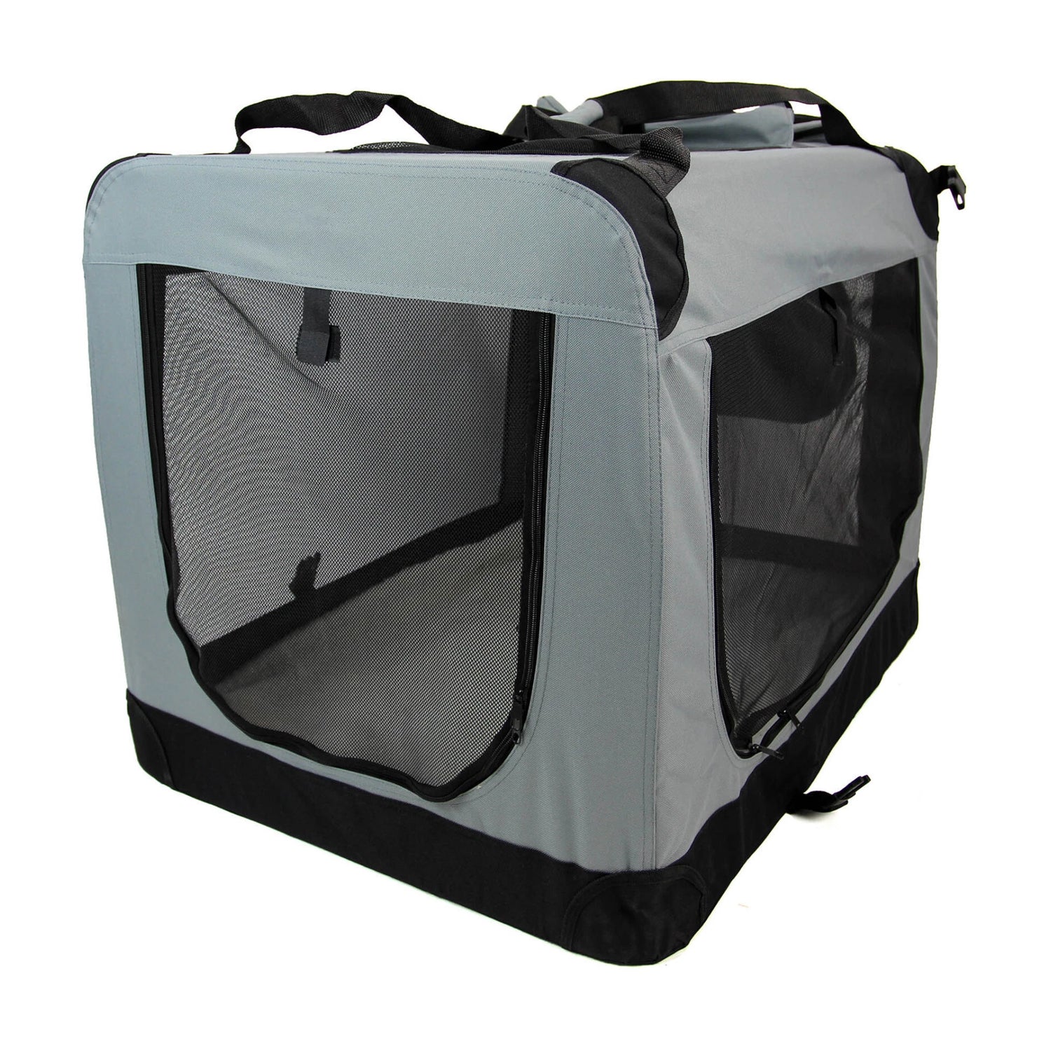Lightweight dog travel crate with ventilation