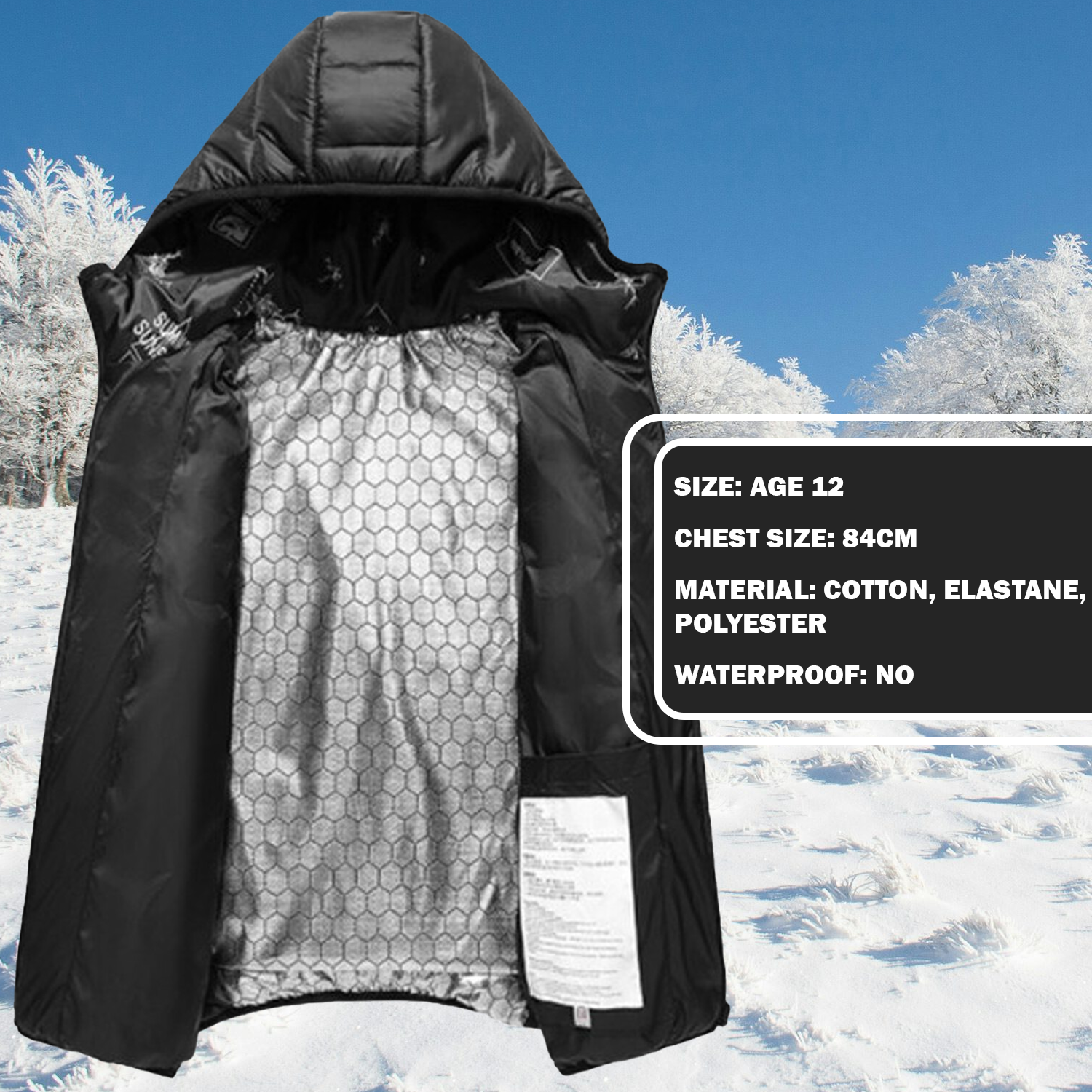 Lightweight heated coat with adjustable temperature