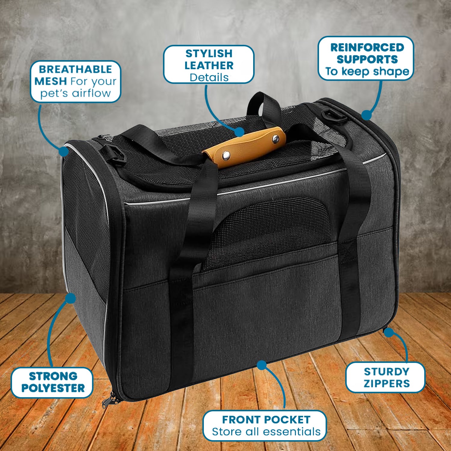 Lightweight pet carrier bag for small dogs