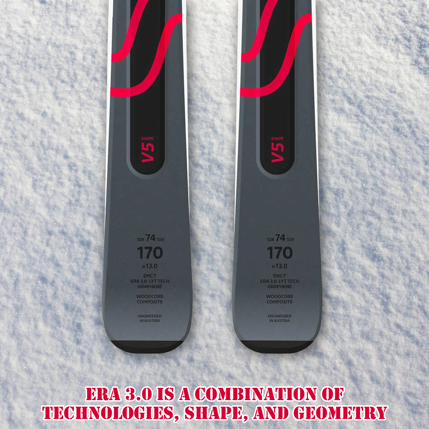 Lightweight skiing board for mountain slopes