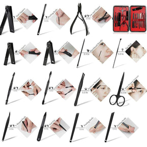 Manicure and Pedicure Set - Finger Toe Nail Clippers Scissors Grooming Kit