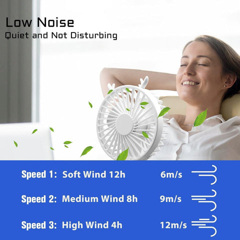 Portable Rechargeable Fan - Mini Hand-held Fan Folding Desk Fan Cooler Cooling USB Rechargeable Fan