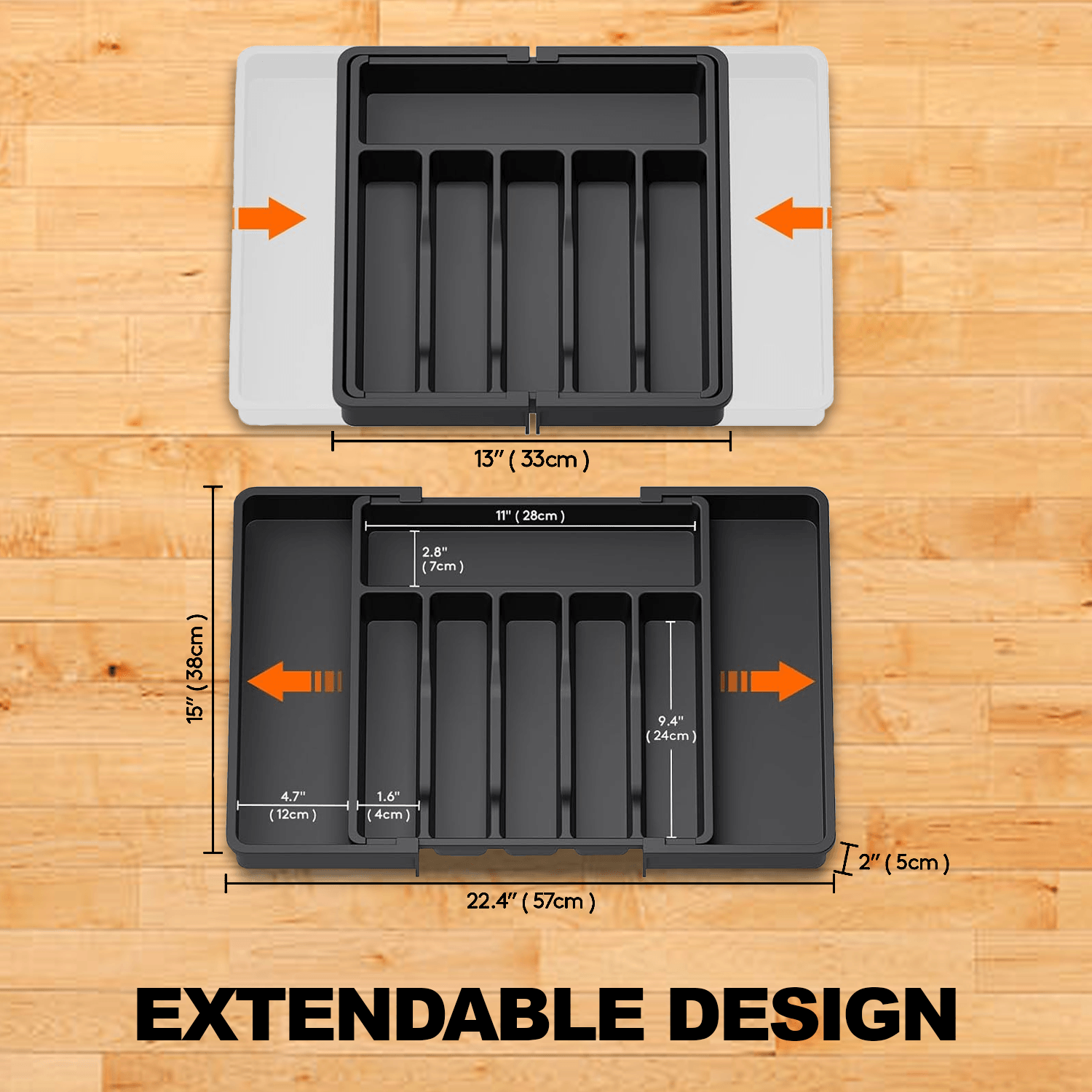 Modern silverware organizer