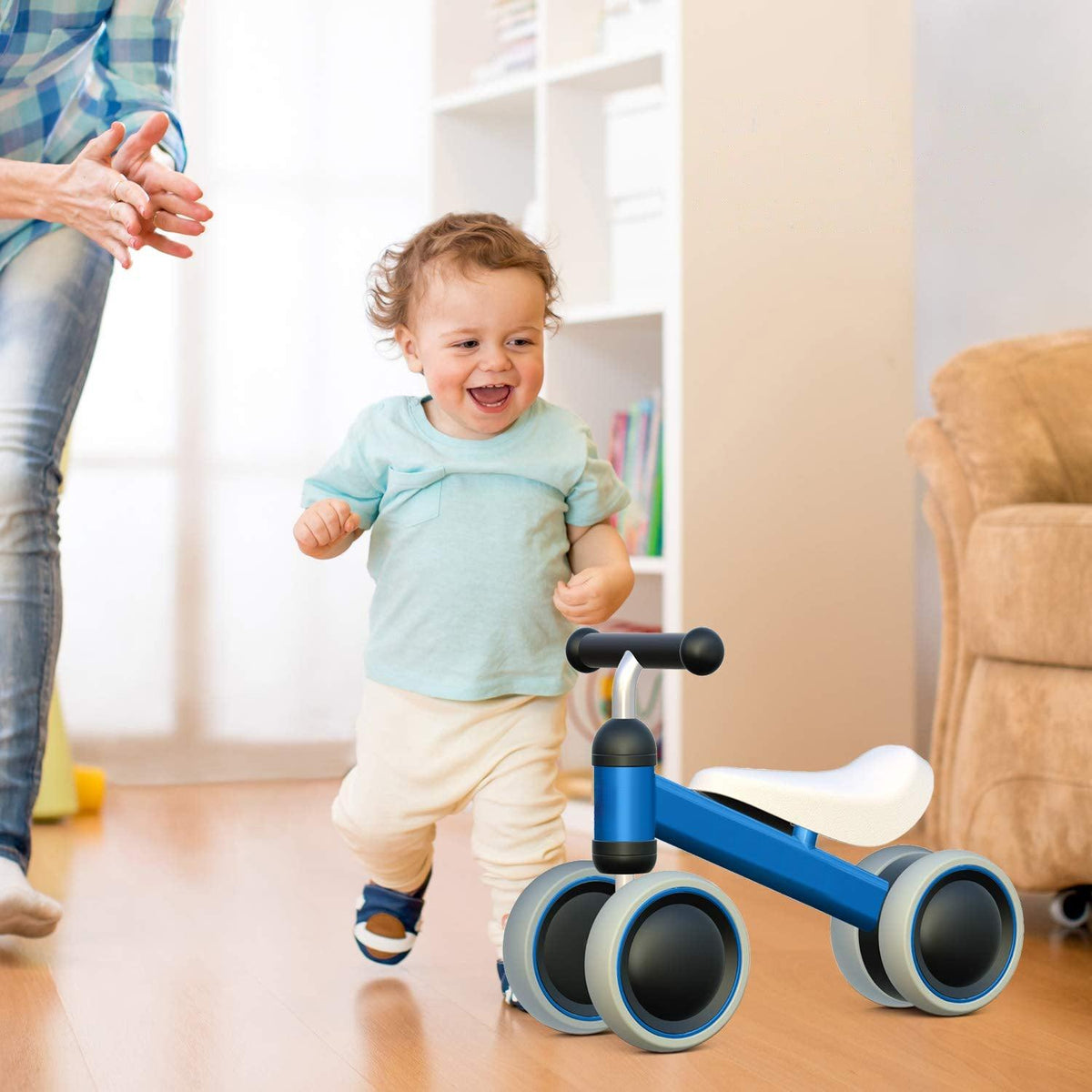 Toddler Balance Bike 1 2 Year Baby Bike Blue Kids Trike Pedal Free Maskura Store Get Trendy Get Fit