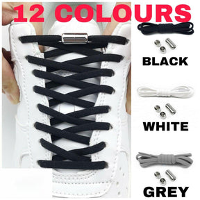 No Tie Shoelaces UK - Elastic Trainer Laces Lazy Easy Shoelaces No-tie Shoe Laces