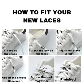 No Tie Shoelaces UK - Elastic Trainer Laces Lazy Easy Shoelaces No-tie Shoe Laces