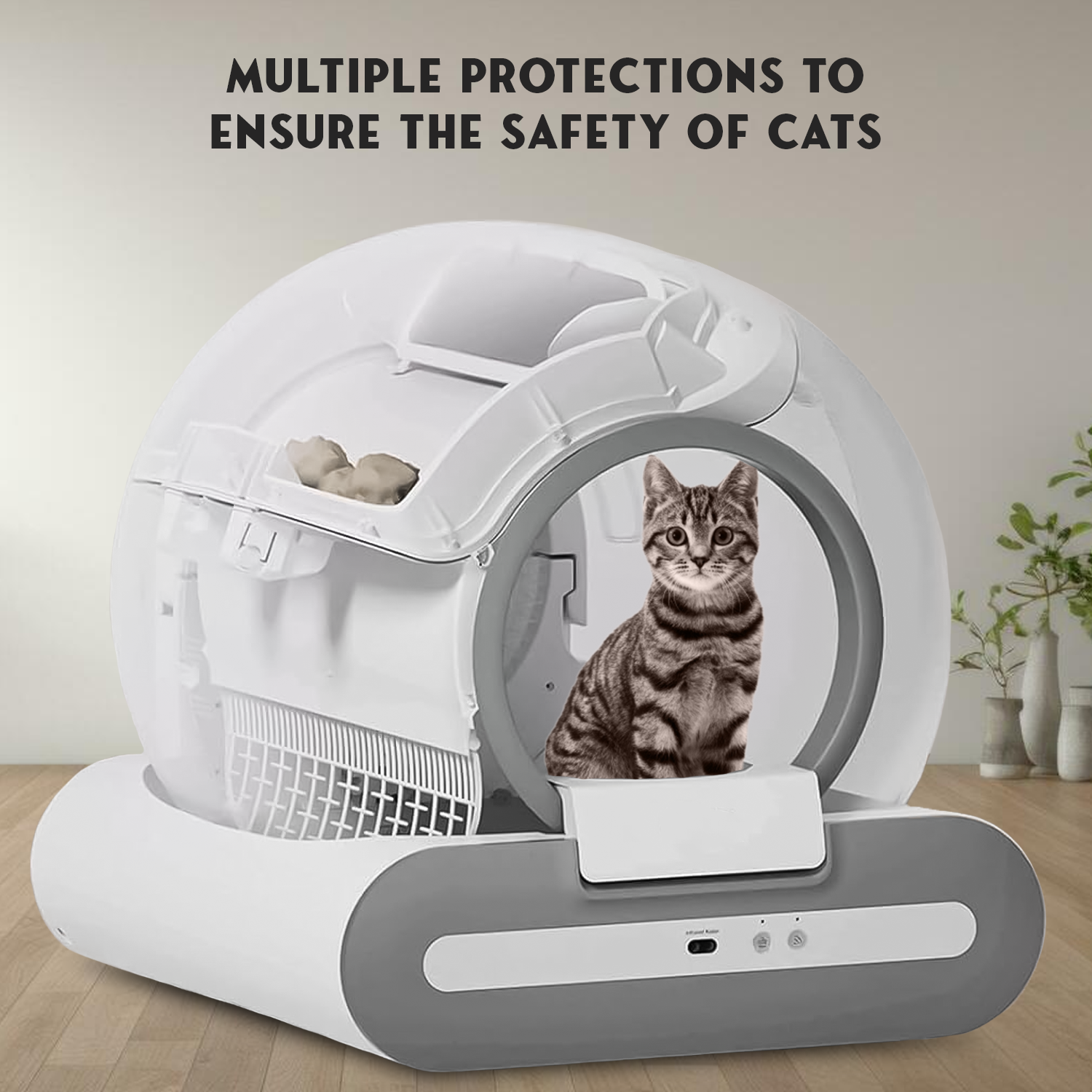 No scoop cat litter box for multiple cats