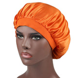 Orange Satin Hair Bonnet