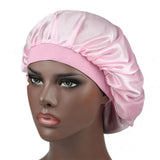 Pink Satin Hair Bonnet