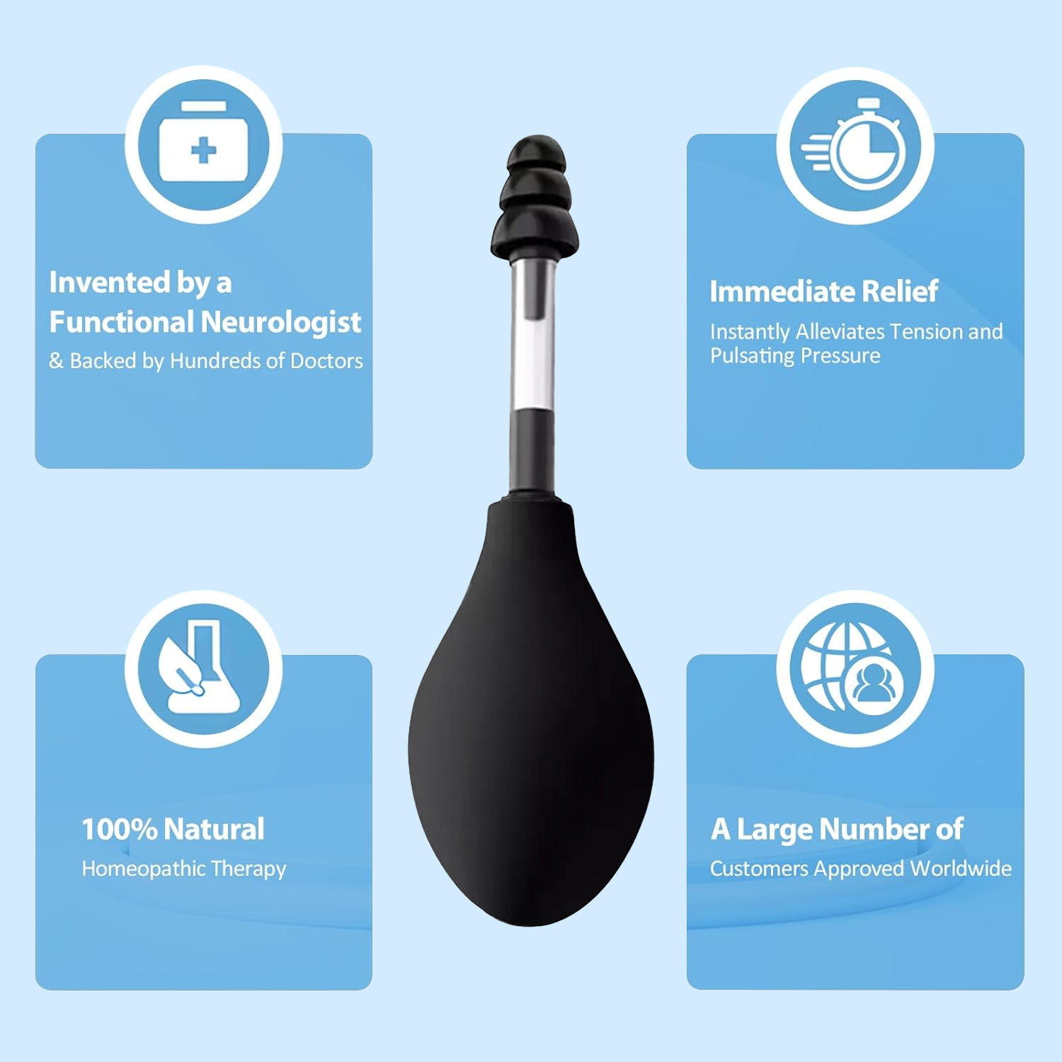 Safe and natural ear relief device