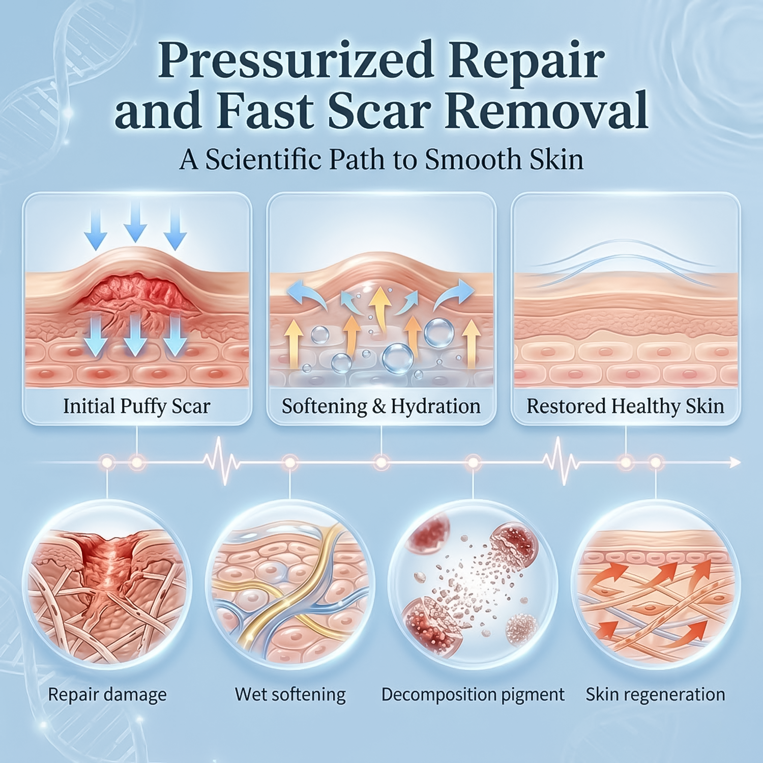 Scar reduction silicone strips for daily use