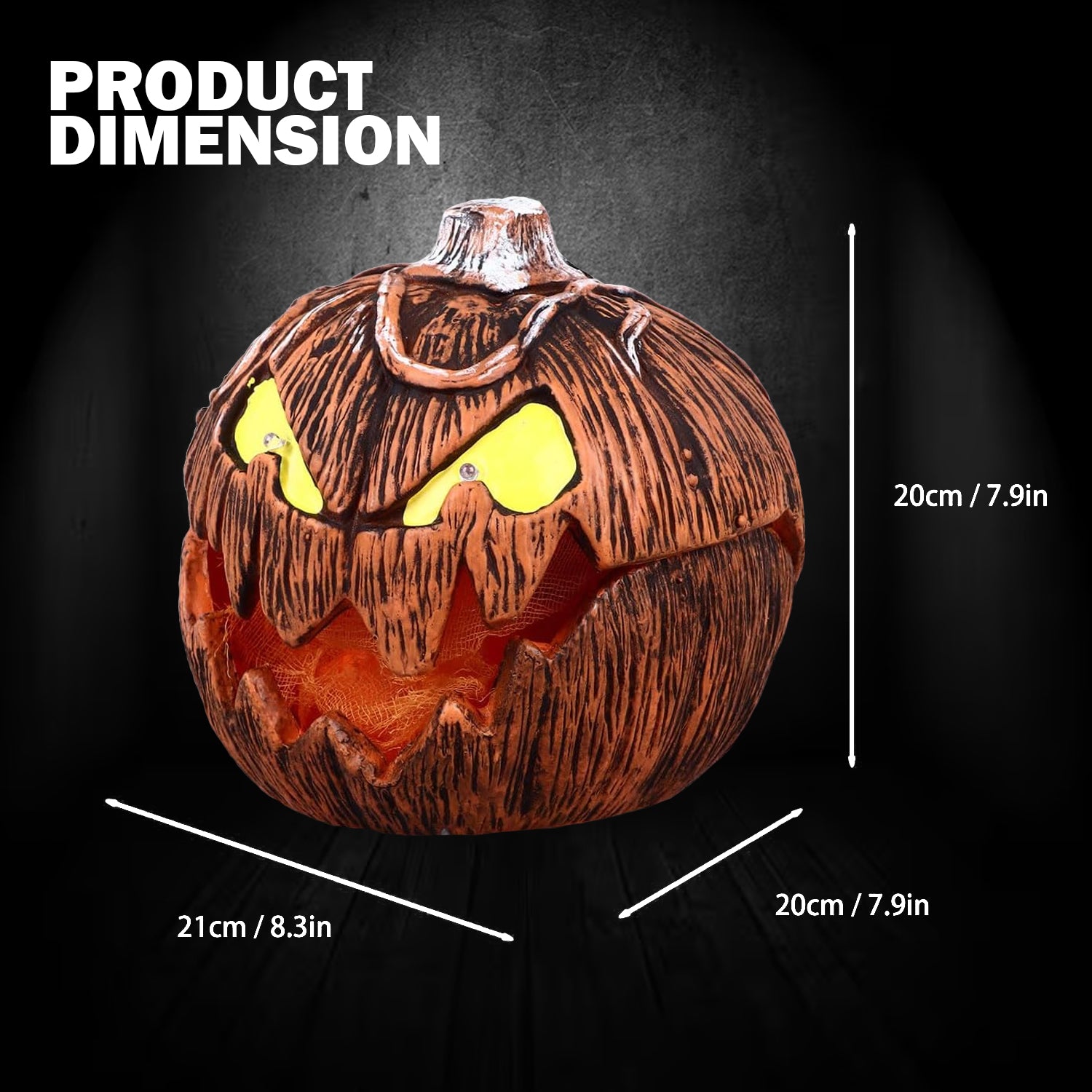 Scary pumpkin decoration for Halloween party