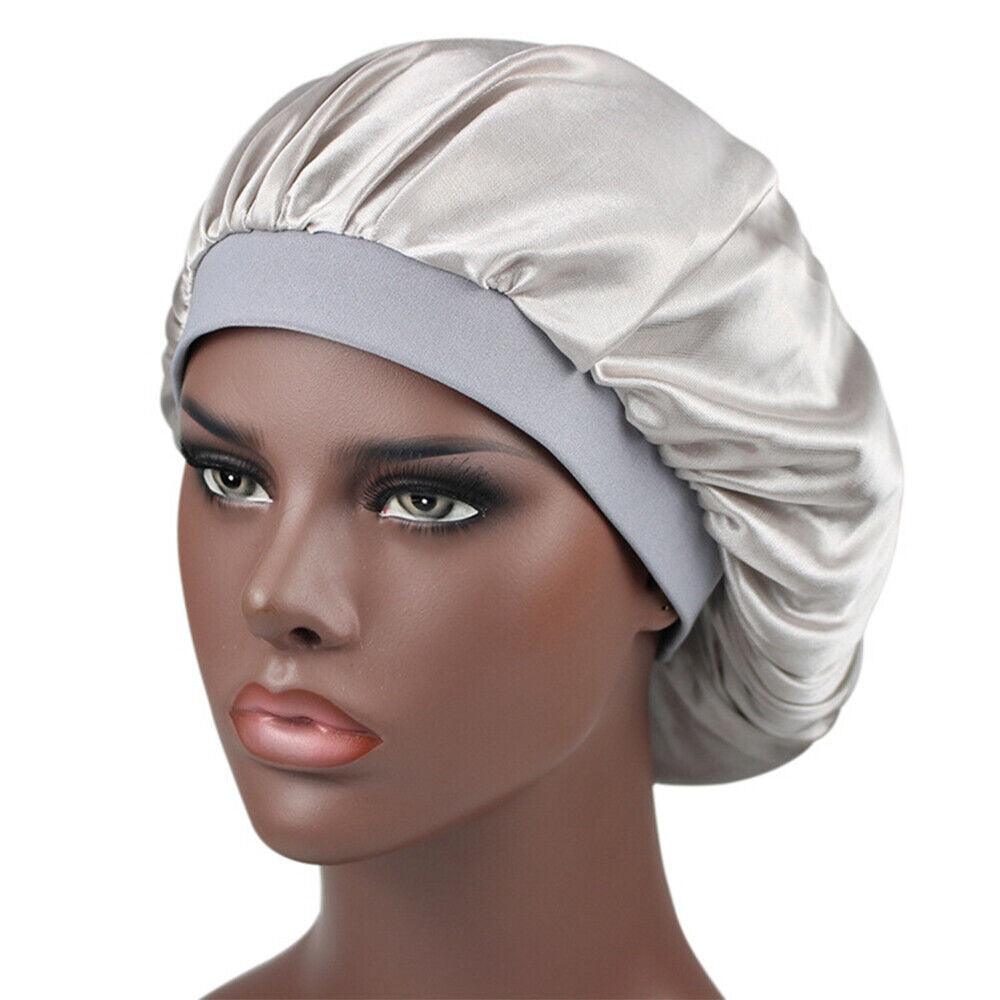 Silver Satin Hair Bonnet