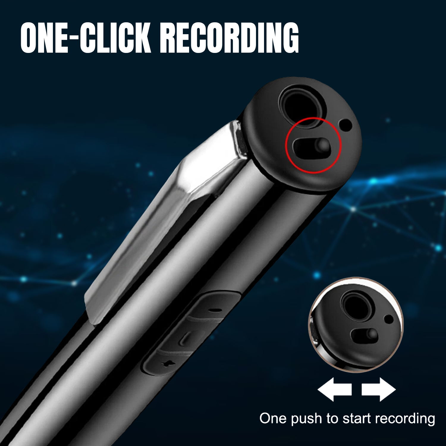 Slim pen voice recorder for business