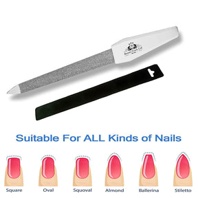 Metal File for Nails - 5" Diamond Dusted Coarse Nail Files Manicure Pedicure Tool