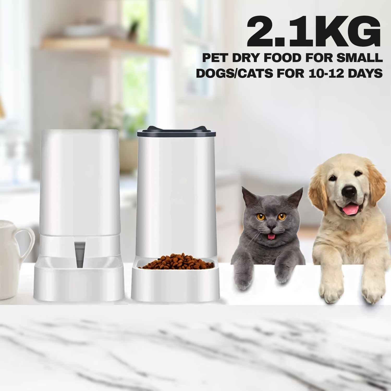 Smart pet feeder for cats and dogs