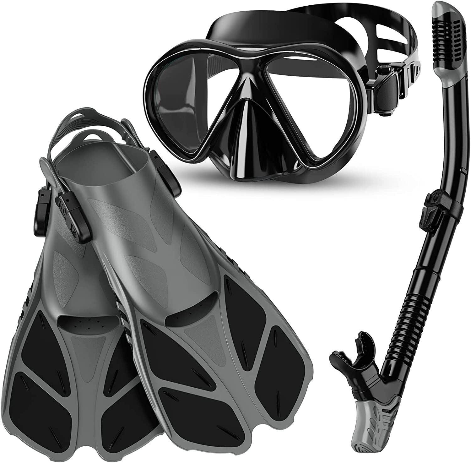 Snorkel Swimming Mask Diving Anti-Fog Scuba Set Ad... – Grandado Snorkel Swimming Mask Diving Anti-Fog Scuba Set Ad... – Grandado