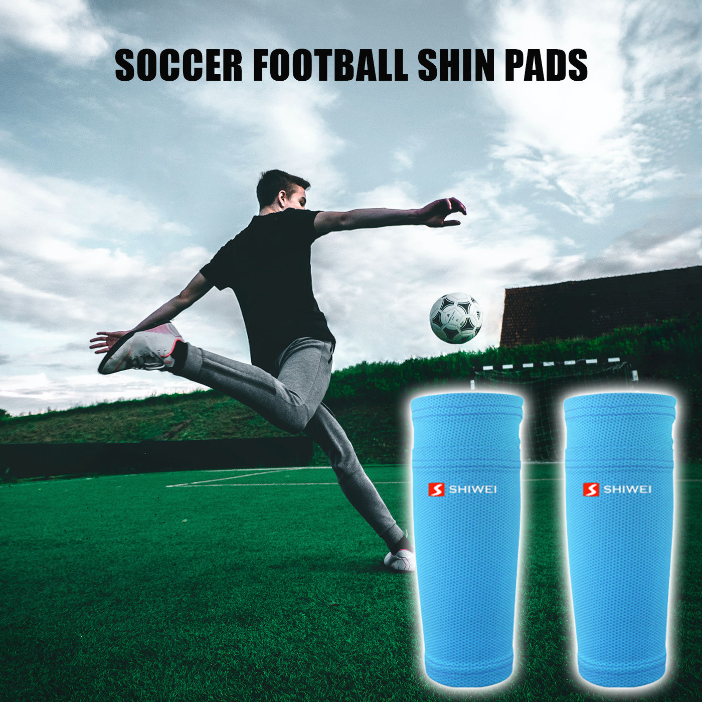 Football Shin Pads With Ankle Protection