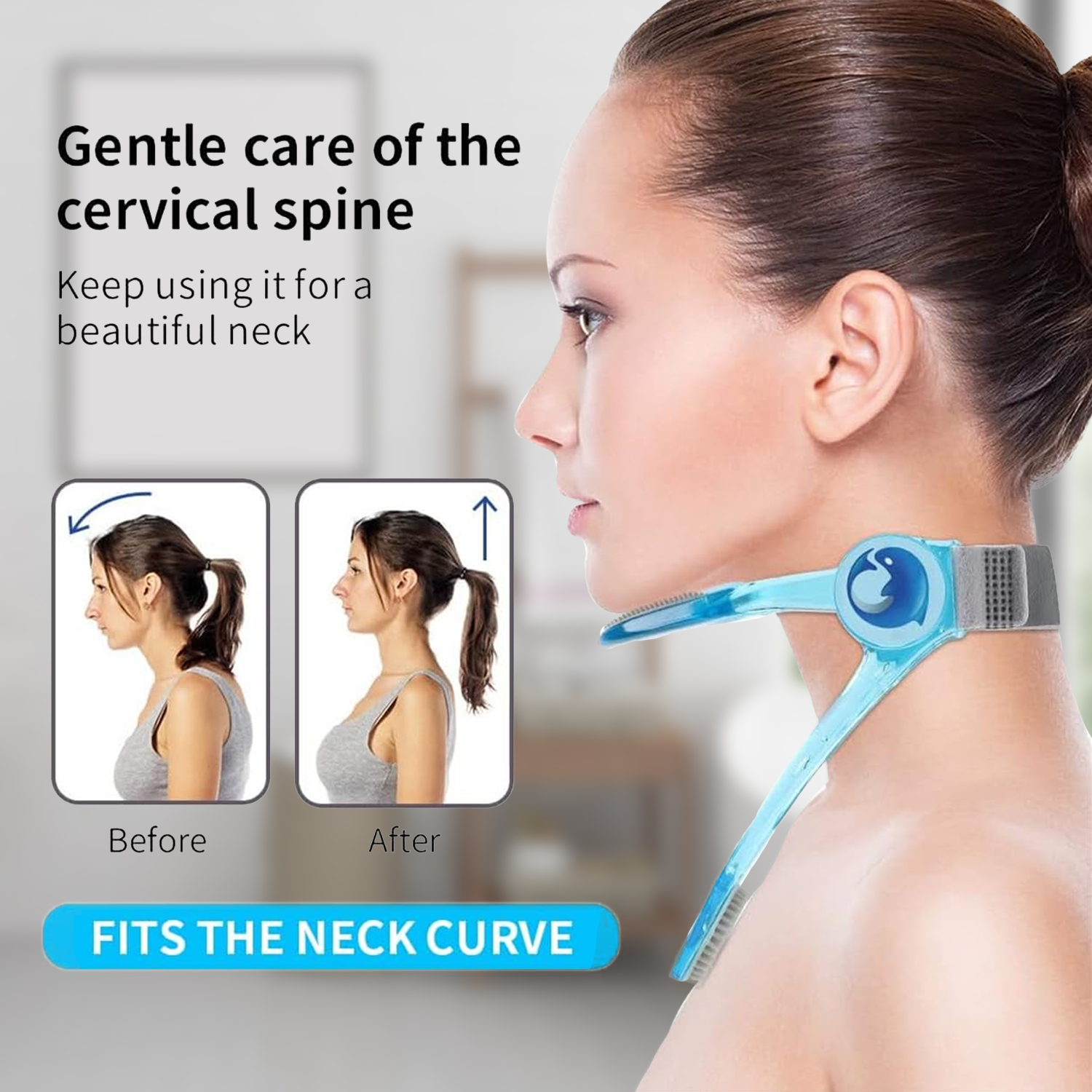 Soft neck support brace for pain relief
