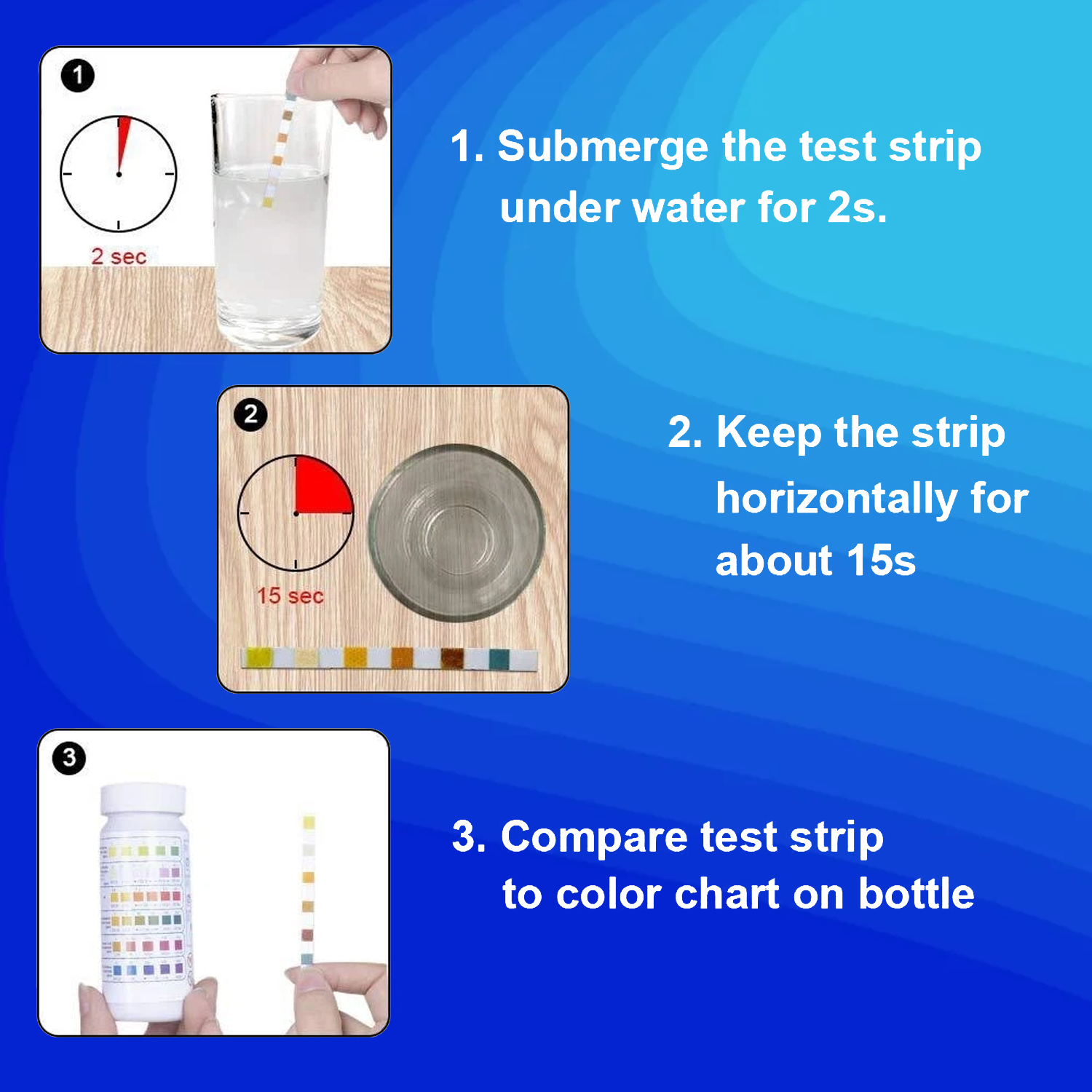 Spa and hot tub water test strips
