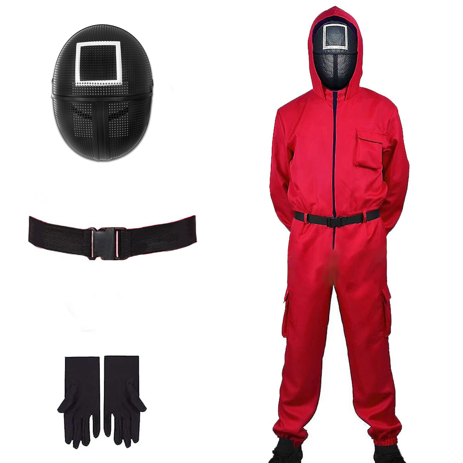 Squid Guard Costume with Square Mask