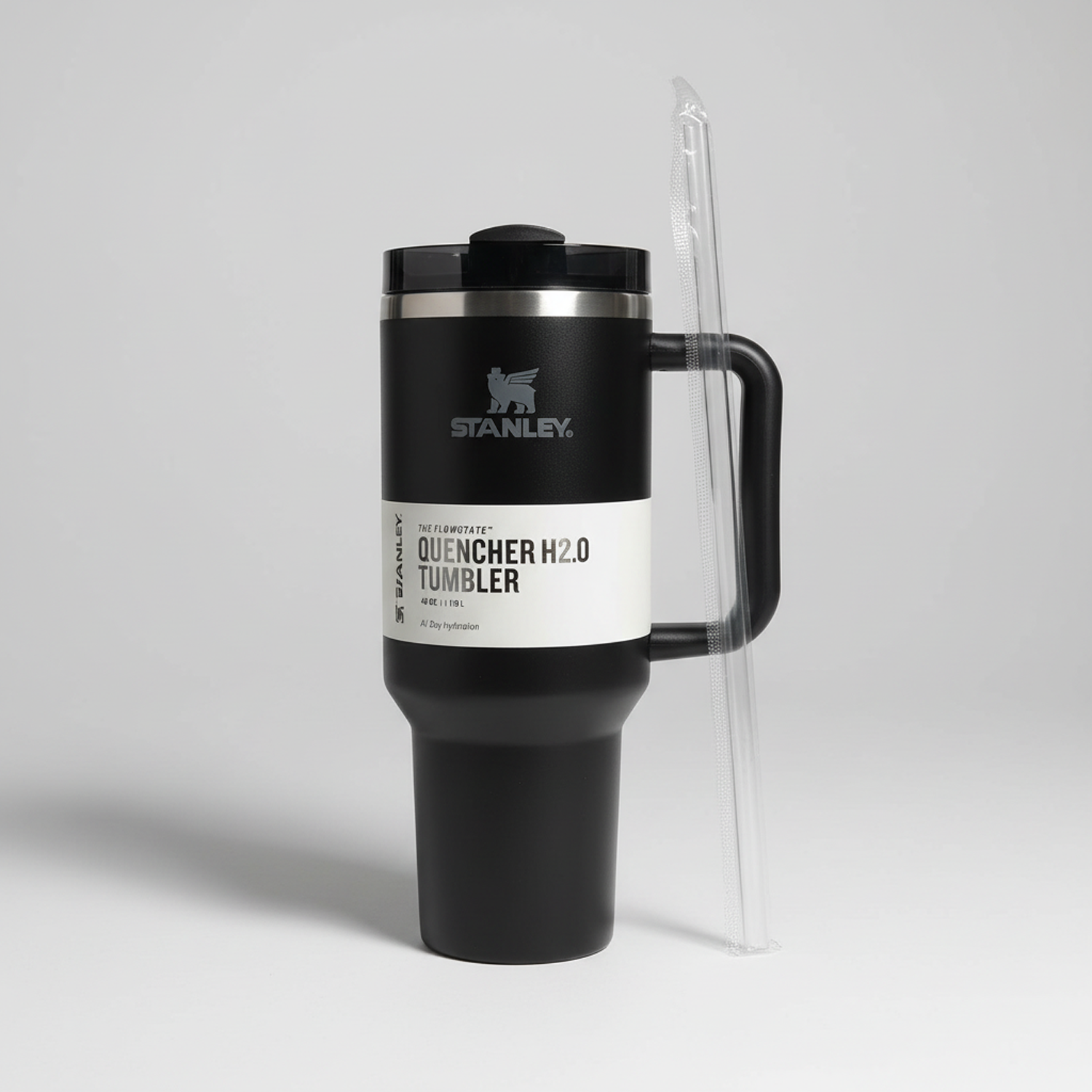 Stainless steel insulated tumbler with lid and straw