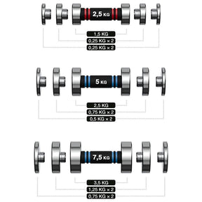Stainless Steel Adjustable Dumbbells
