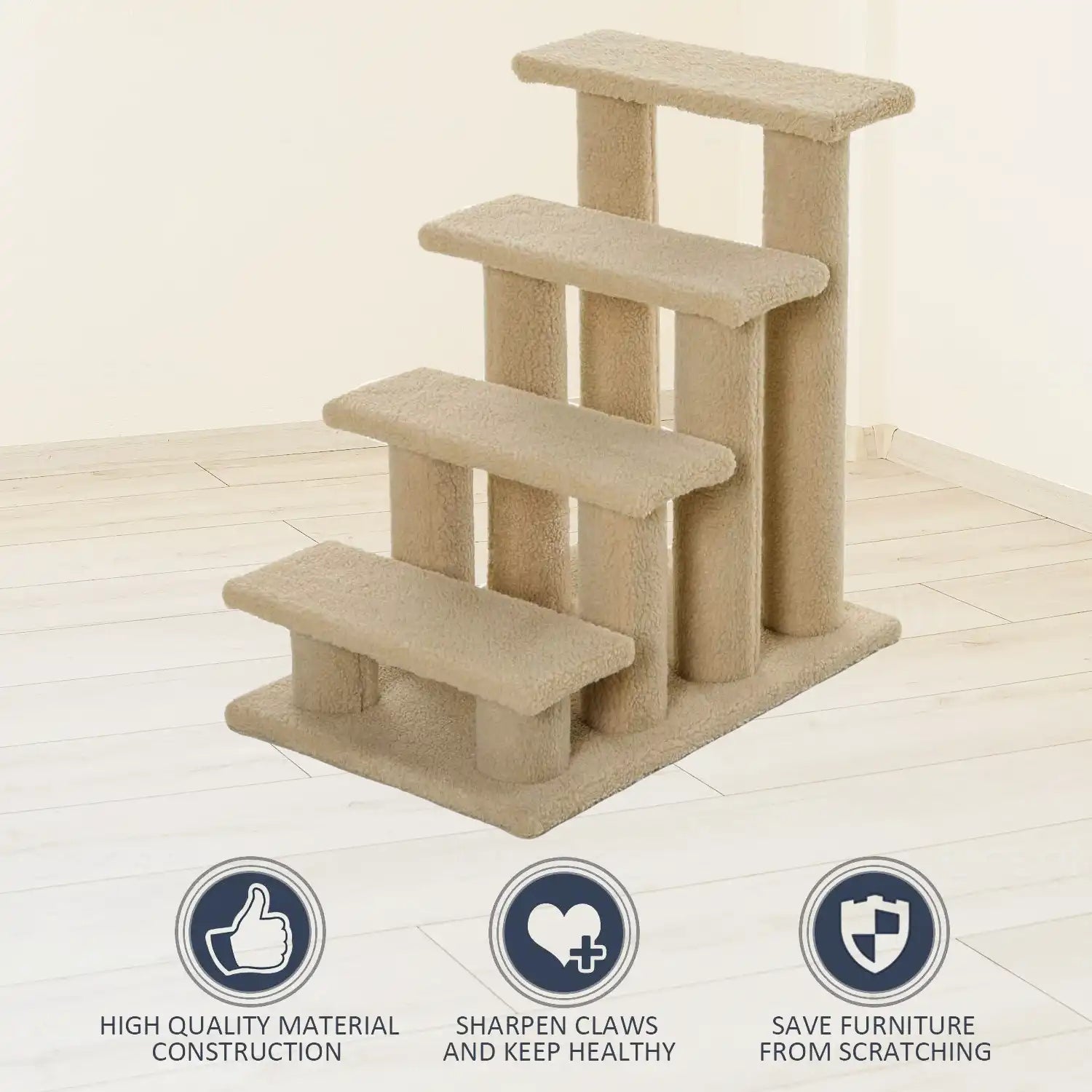 Stylish and functional pet climbing steps for cats