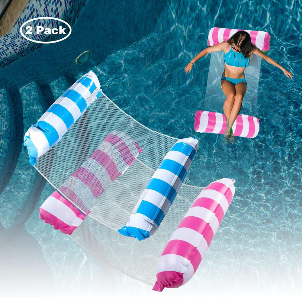 Inflatable Float for Pool - 2x Water Floating Pool Lounge Bed | Shop ...