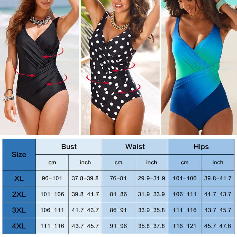 Tummy Control Swimming Suits - Lady Plus Size Swimming Monokini