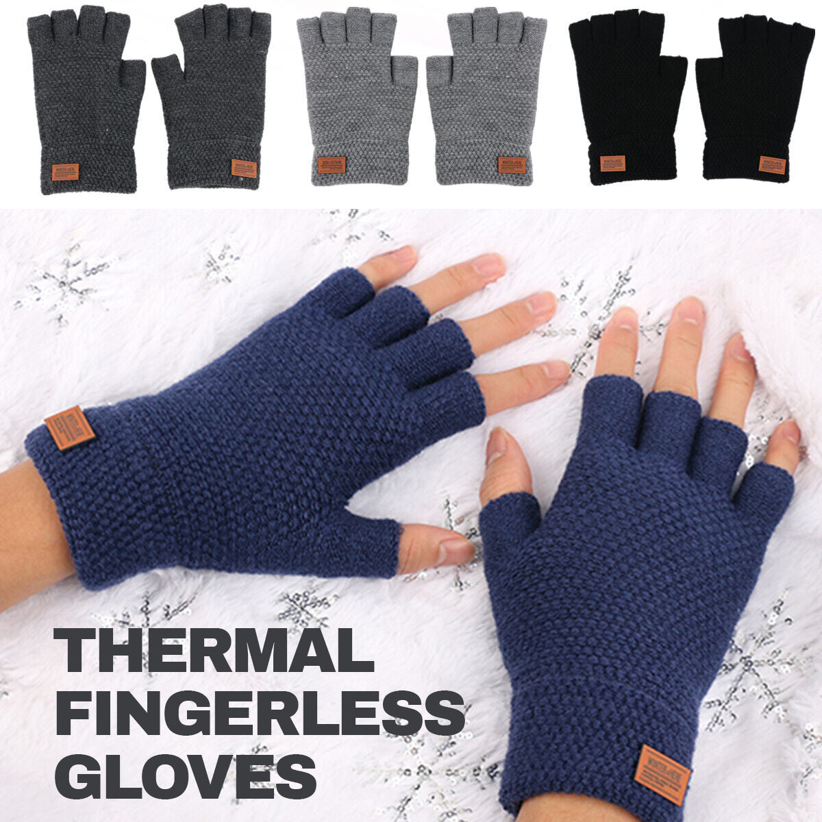 Gloves Without Fingertips - Thermal Fingerless Gloves UK