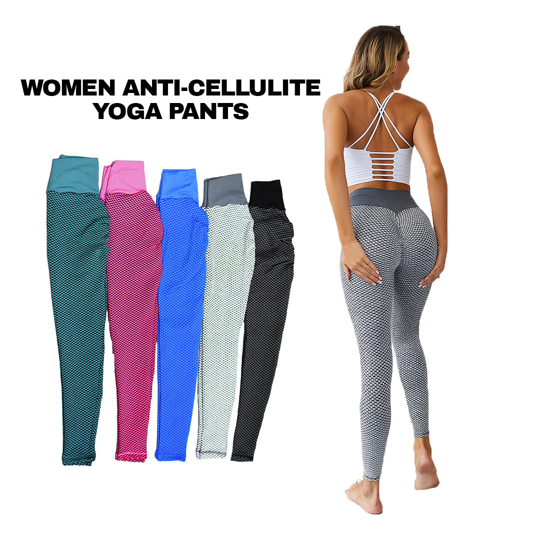 Women Anti-Cellulite Sport Yoga Pants Push Up Tik Tok Leggings Bum Butt Lift  Gym