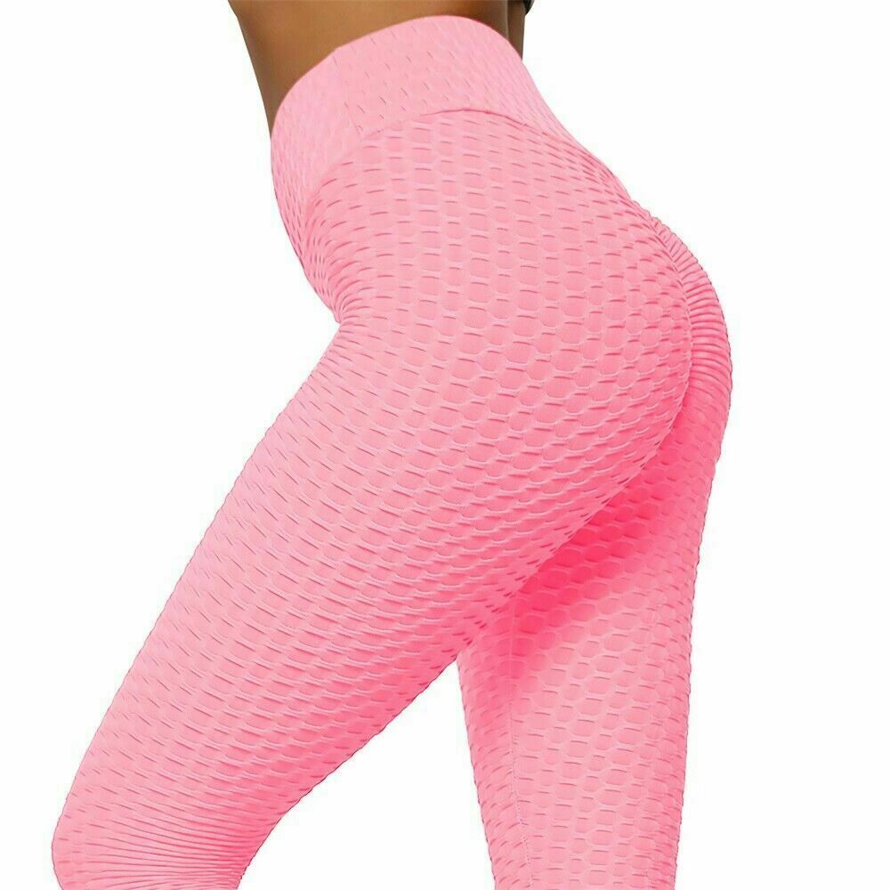 Women Solid Gym Workout Fleece Tights High Waist Push Up Shark