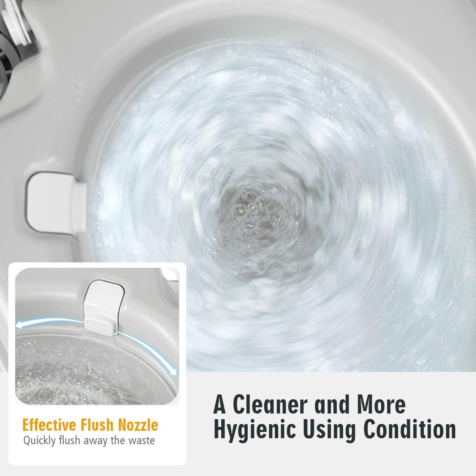 Toilet with 20 L Waste Tank and Flush Pump
