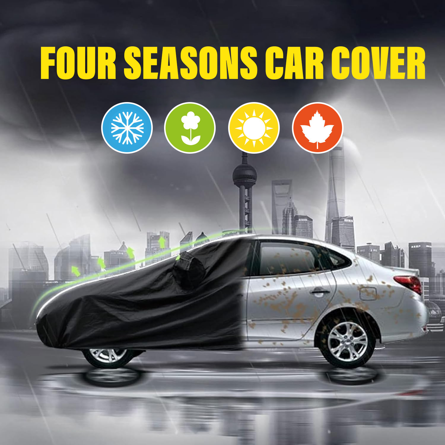 UV resistant car cover for outdoor parking