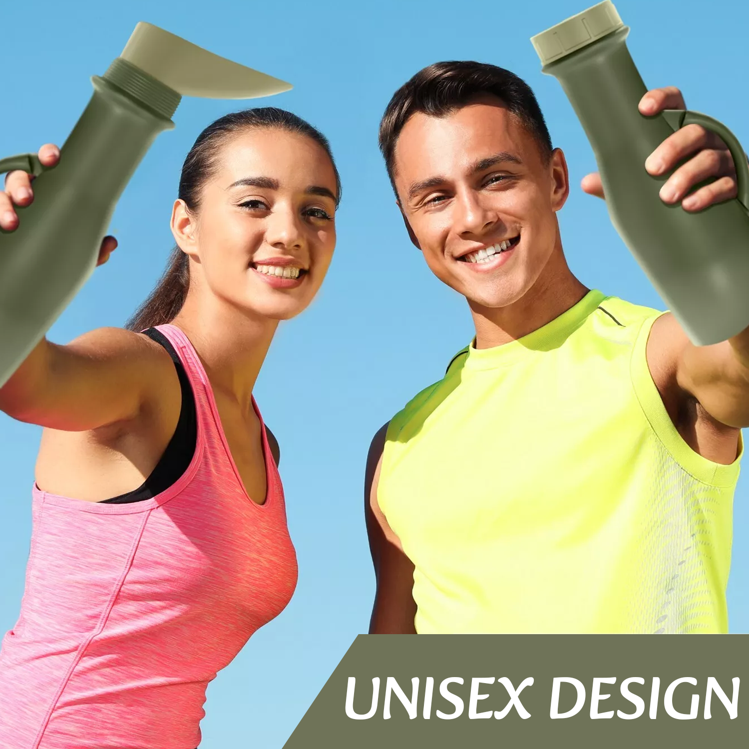 Unisex portable urinal for car travel