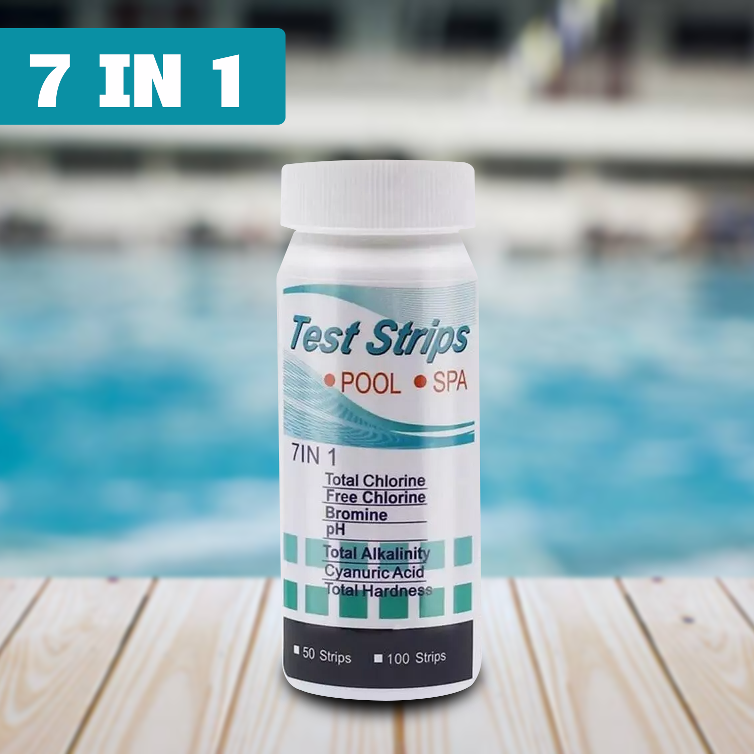 Water quality test kit for swimming pools