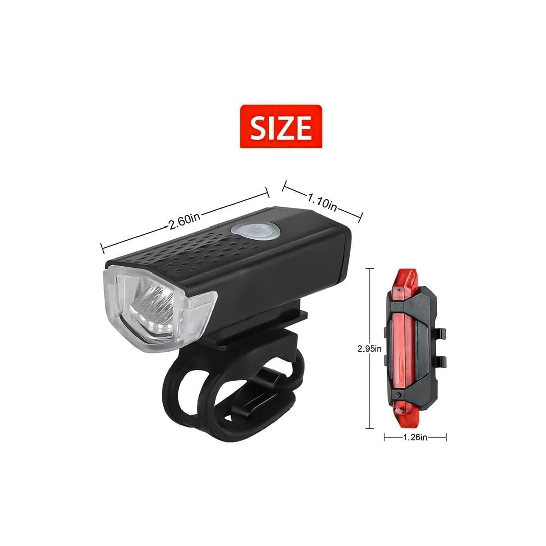 Rechargeable Cycle Lights - Waterproof Night Safety Bike Light Rear Light