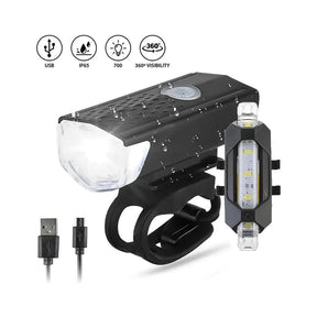 Rechargeable Cycle Lights - Waterproof Night Safety Bike Light Rear Light