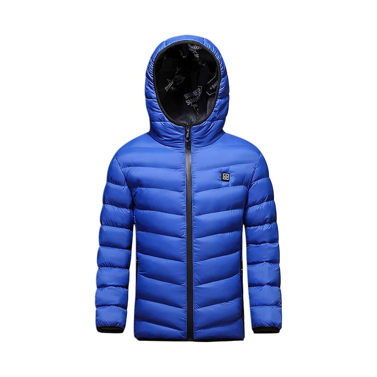 Waterproof heated coat with multiple heating zones