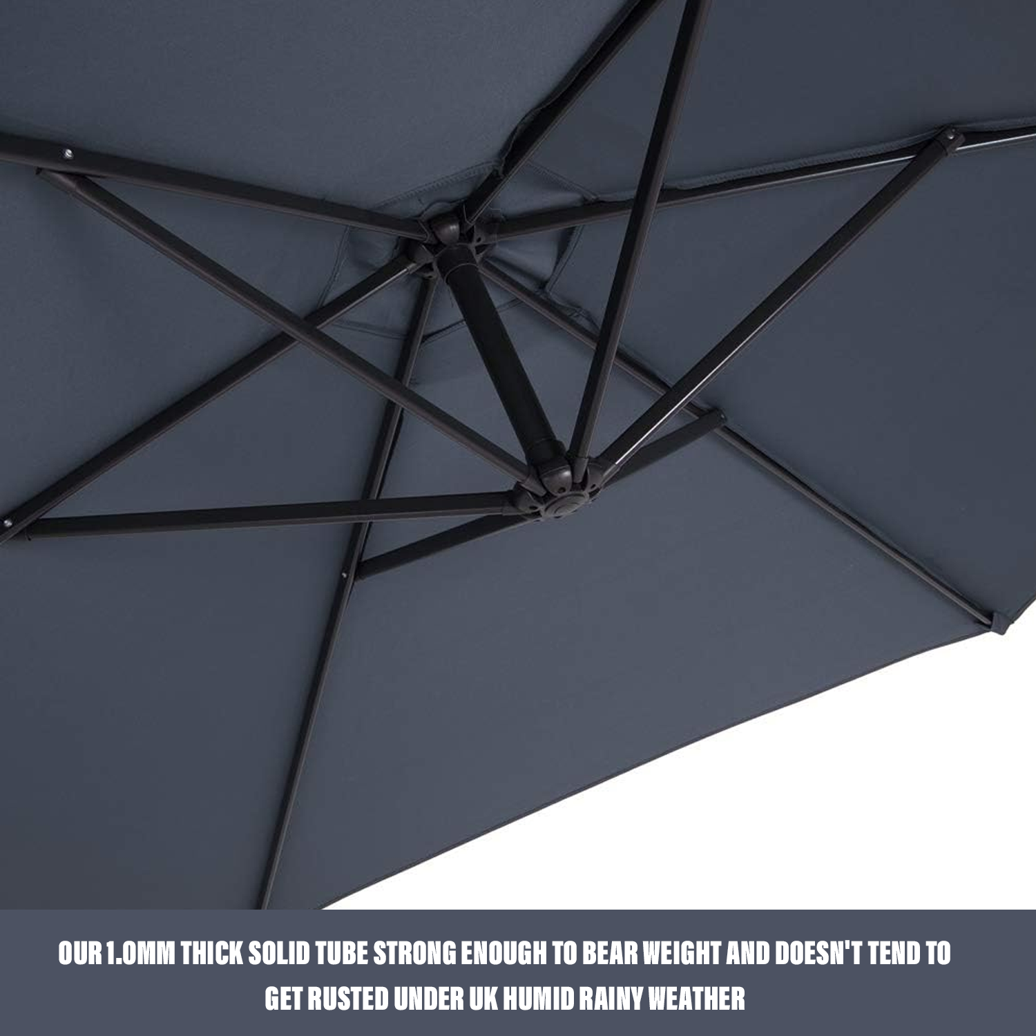 Waterproof patio umbrella with stand