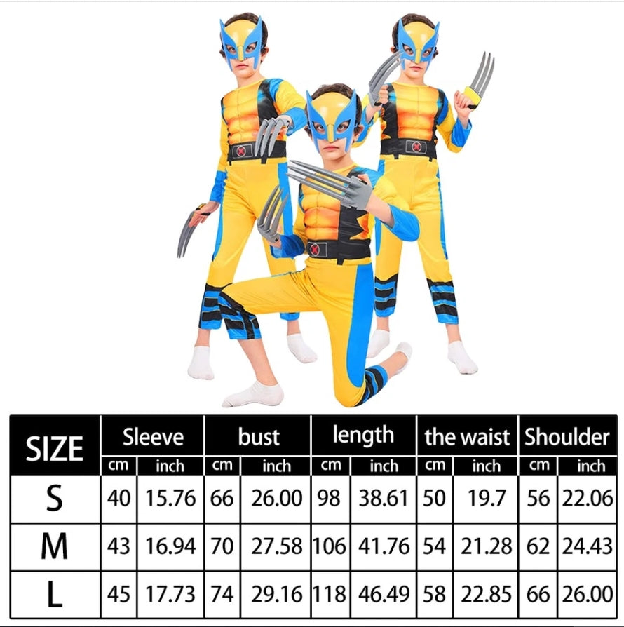 Wolverine Yellow Suit Size Chart