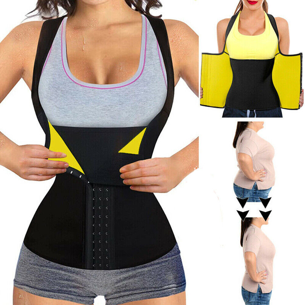 Corset for Belly Fat - Women Neoprene Sauna Sweat Waist Trainer Vest Body  Shaper Weight Loss Gym Corset