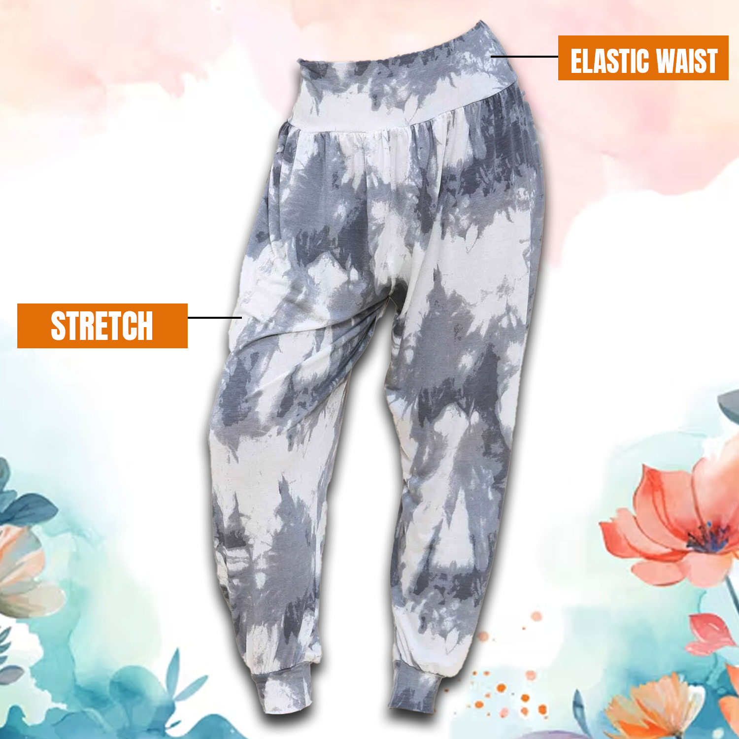 Women’s loose fit harem trousers in boho style