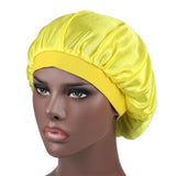 Yellow Satin Hair Bonnet