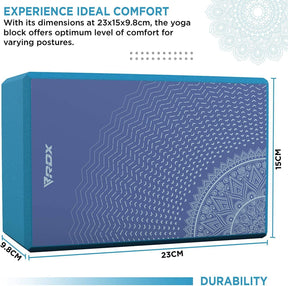 RDX Yoga Block Set - High Density Eva Foam Yoga Brick Easy Grip Surface